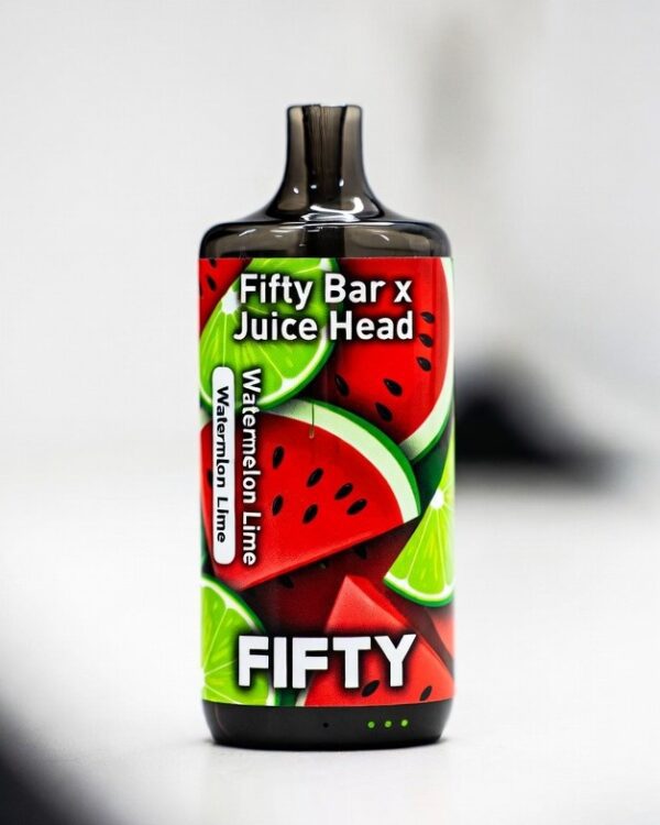 Fifty Bar x Juice Head Watermelon Lime vape Fifty Bar x Juice Head Watermelon Lime vape